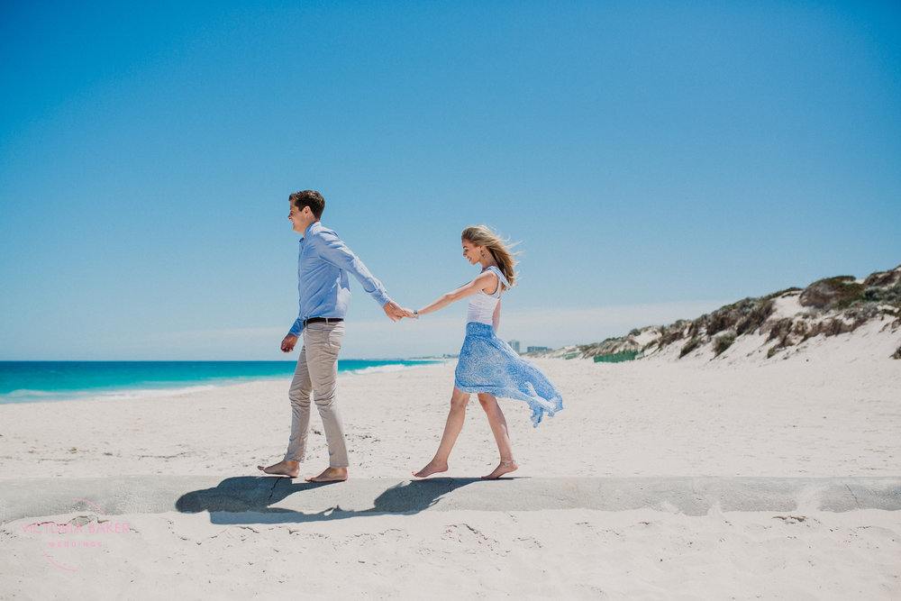 Penny Ben Beach Engagement Session In Perth Australia