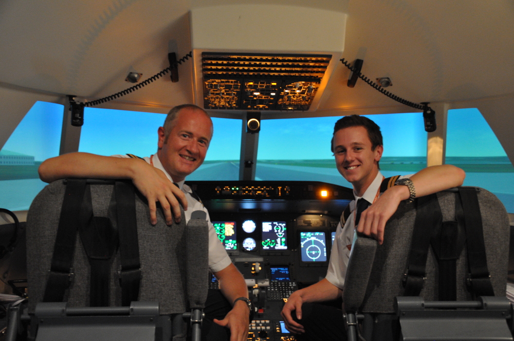  Sat on the ground at London Gatwick Airport, Runway 26L,  in the CRJ200 simulator &nbsp;following a challenging sortie. On my left, my flight partner and Captain for the trip, Sir Timotheus Jane of Cornwallis, BSc, RAF. 