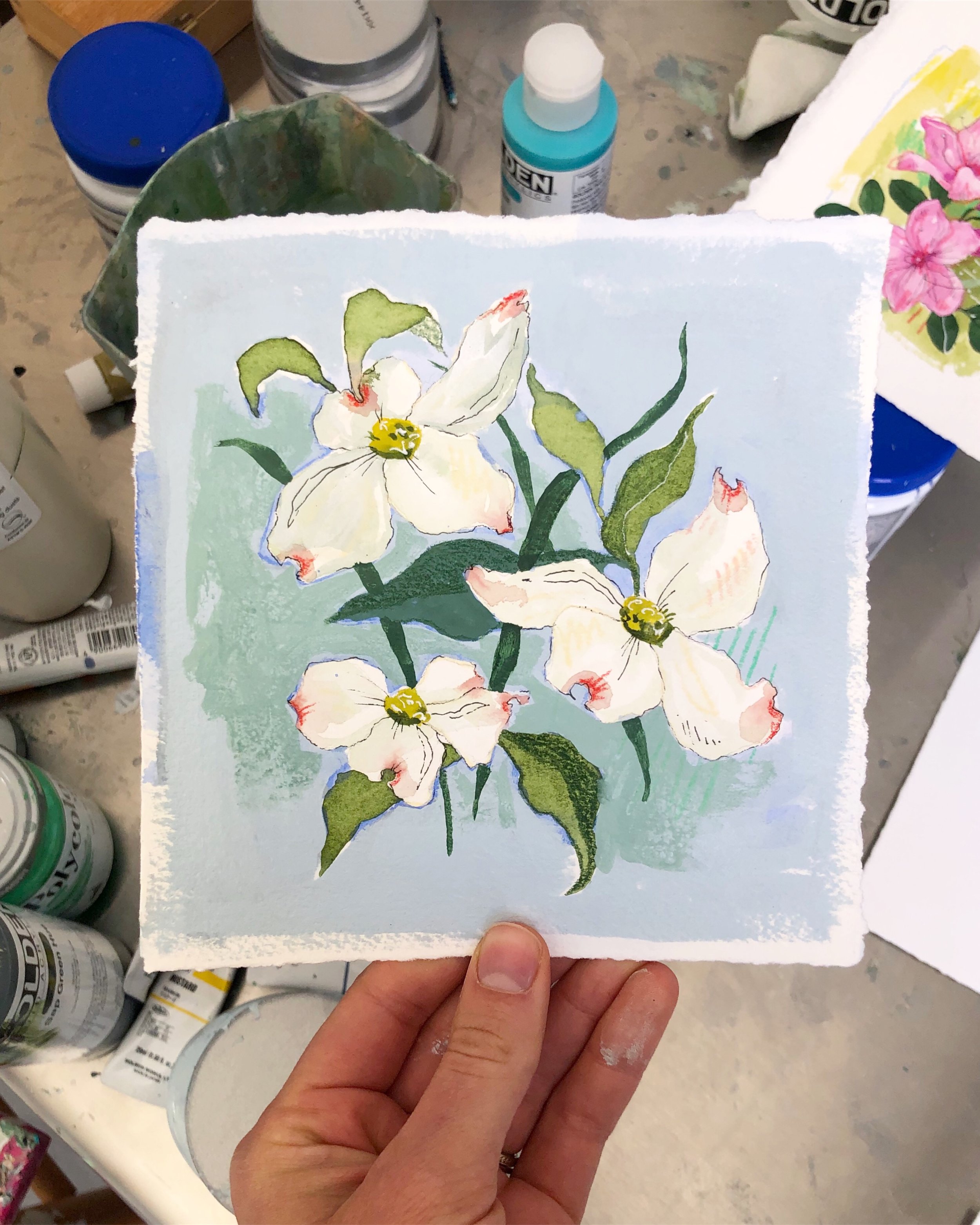  The first Dogwood to inspire the Abstract Botanical series, coming May 2nd! 