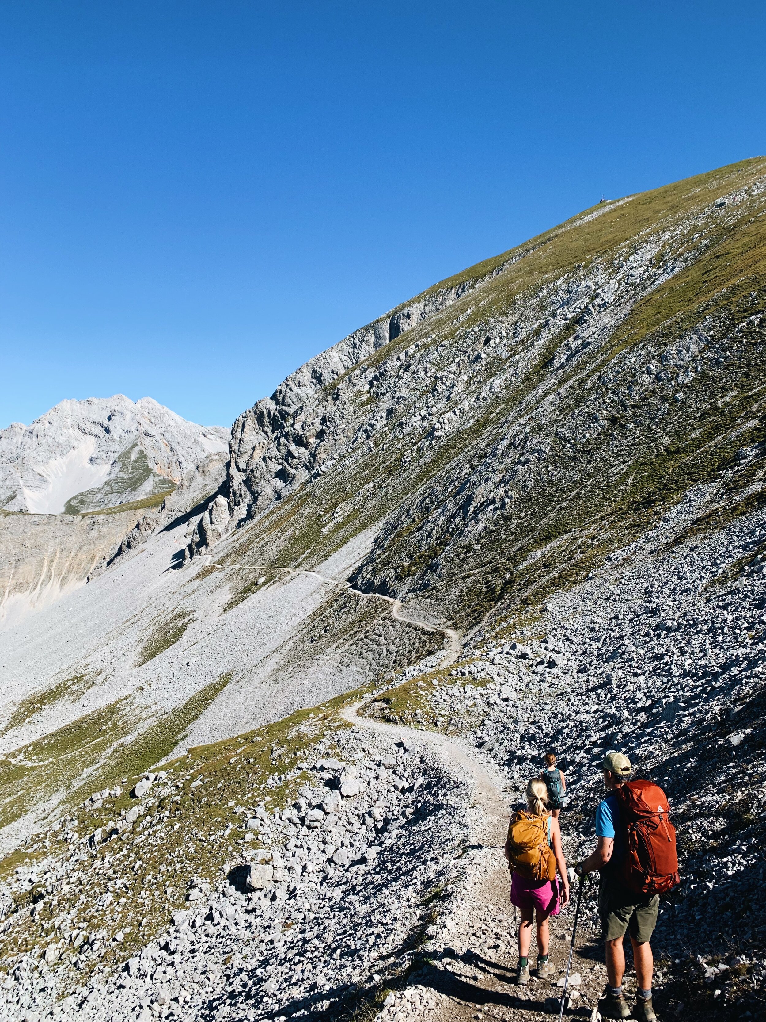  The rocky trek from Innsbruck to Pfeishutte. 