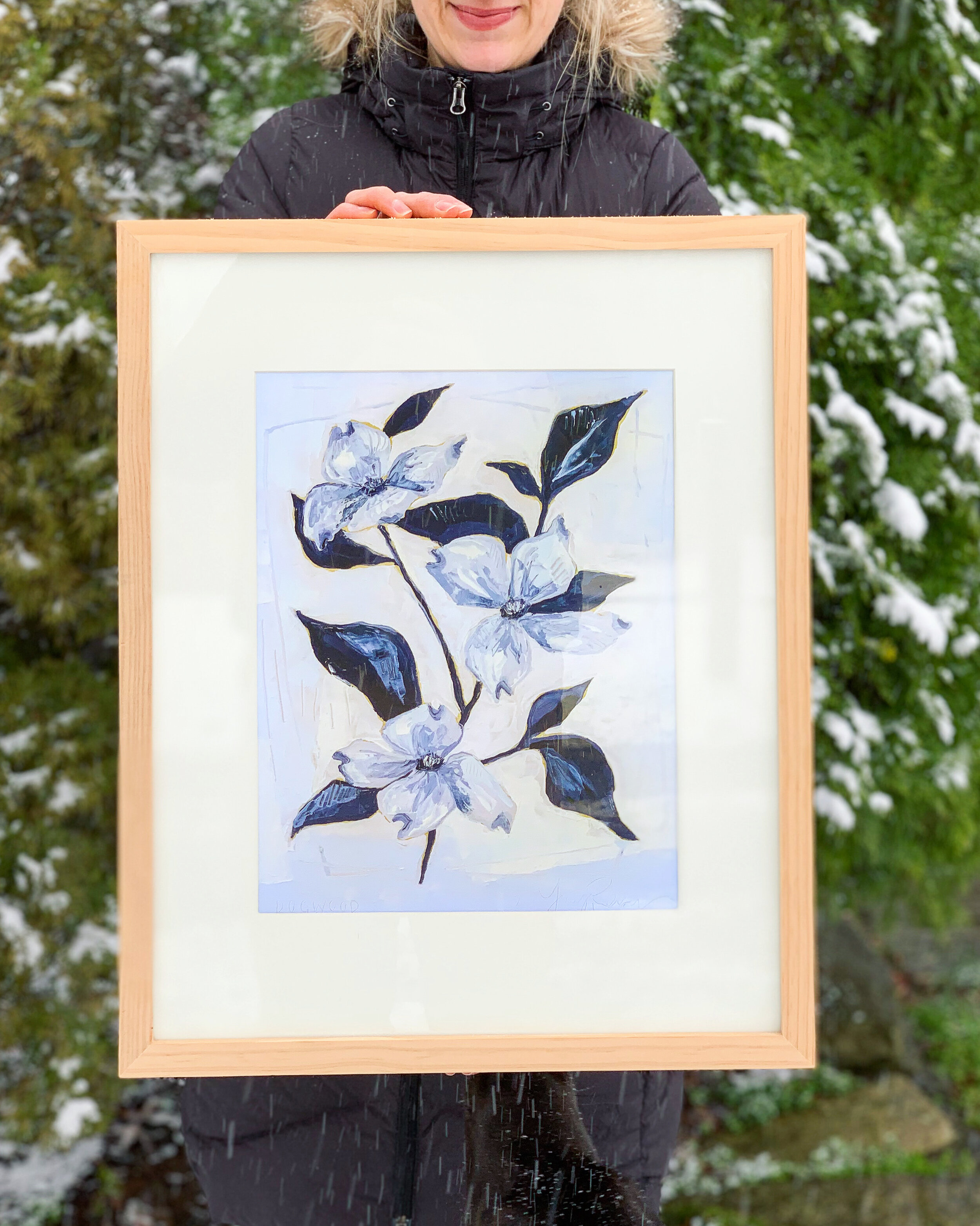 Spent a snow day making new Blue Botanical prints
