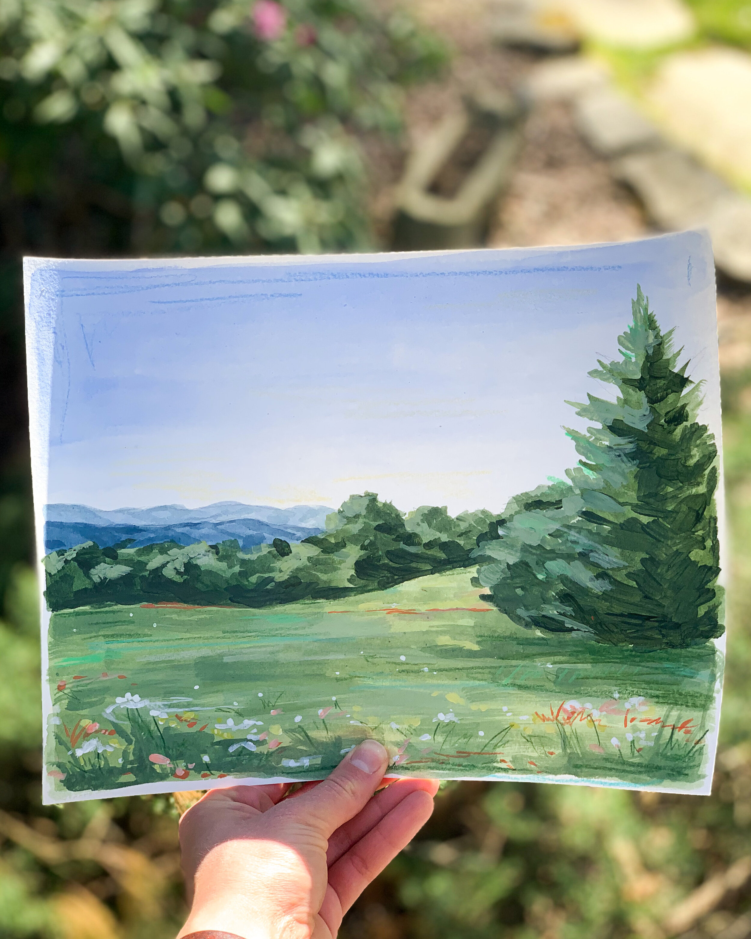 I hosted a landscape painting class on IG live and LOVED getting to paint with everyone!