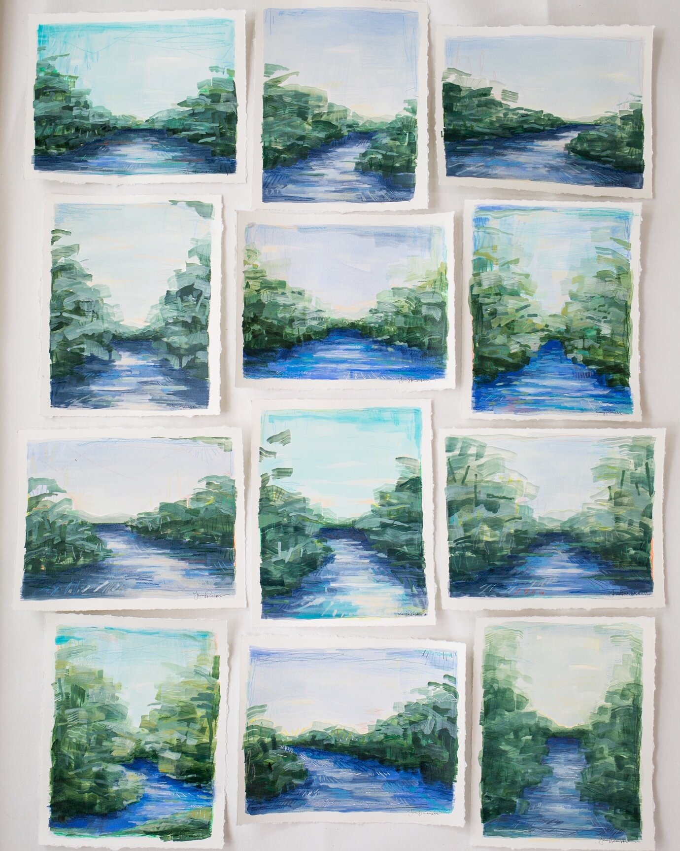 Lots of brand new river paintings!