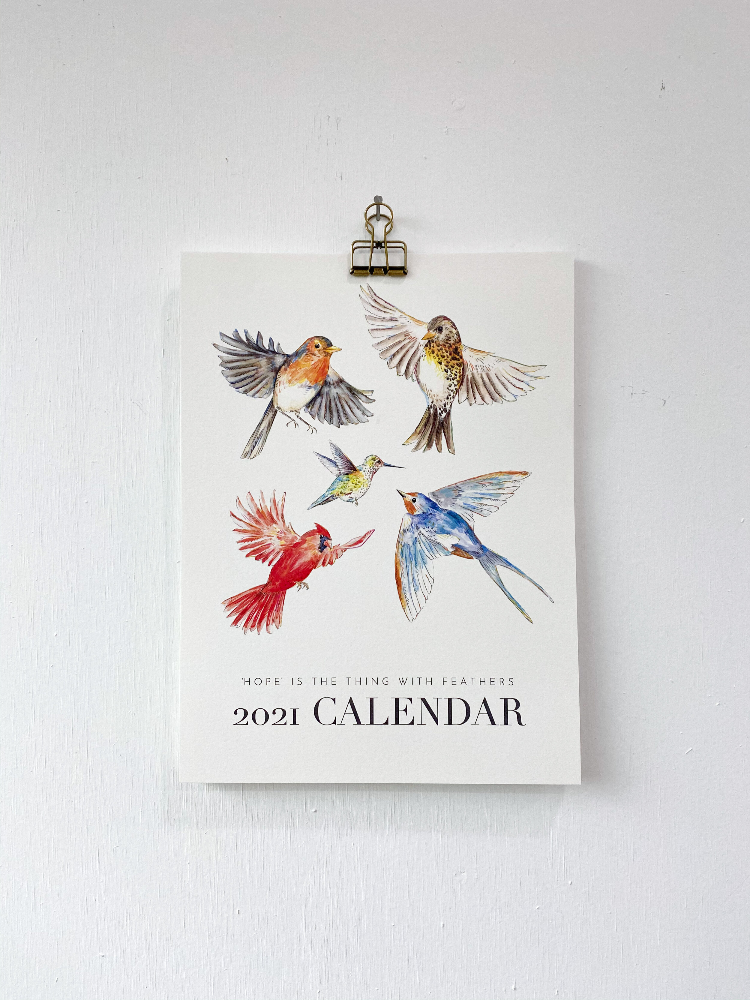 The birdies became a calendar!