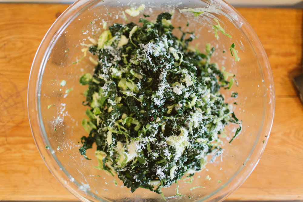 Shredded Kale & Brussels Salad