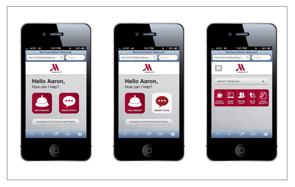 Marriott Red Coat Direct Smartphone App — Cecilia Hersh