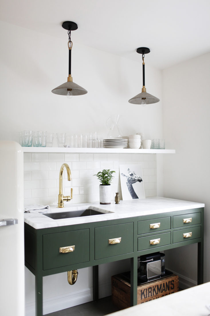 Green Kitchen Cabinet Update - Blesser House