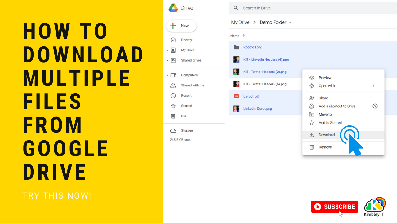 How do I download all files from Google Drive?