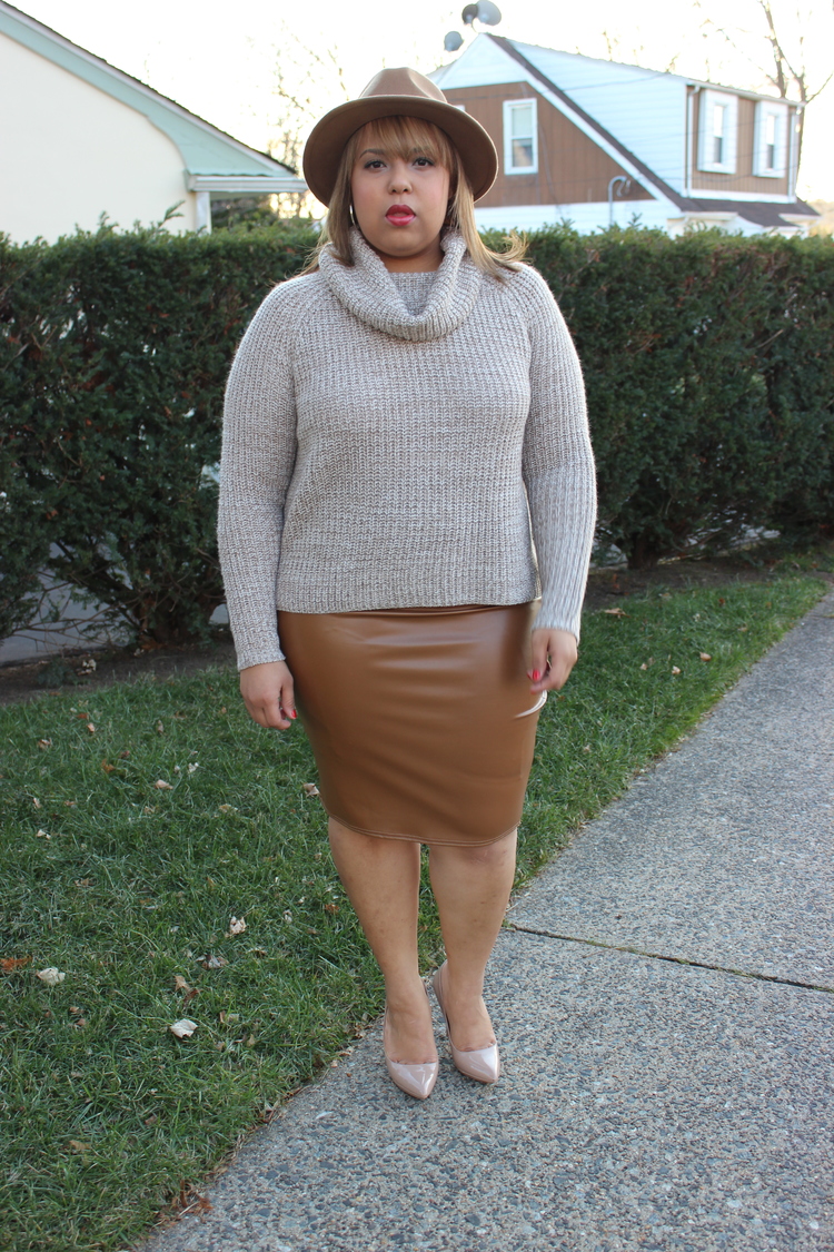 Tan Leather Skirt — Clothes Minded by Jo