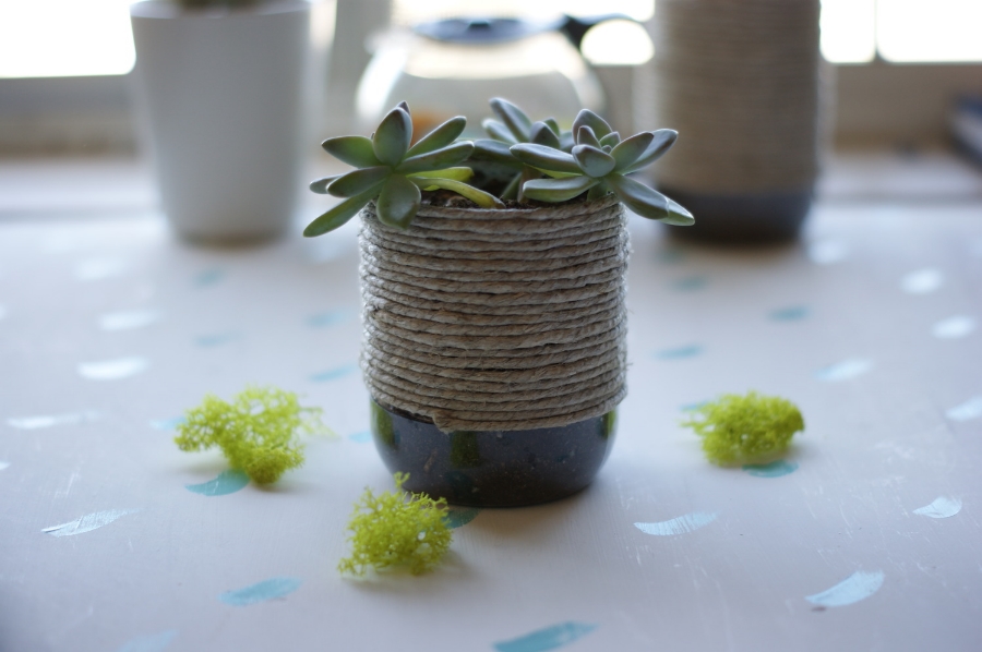 Upcycled Rope Planter