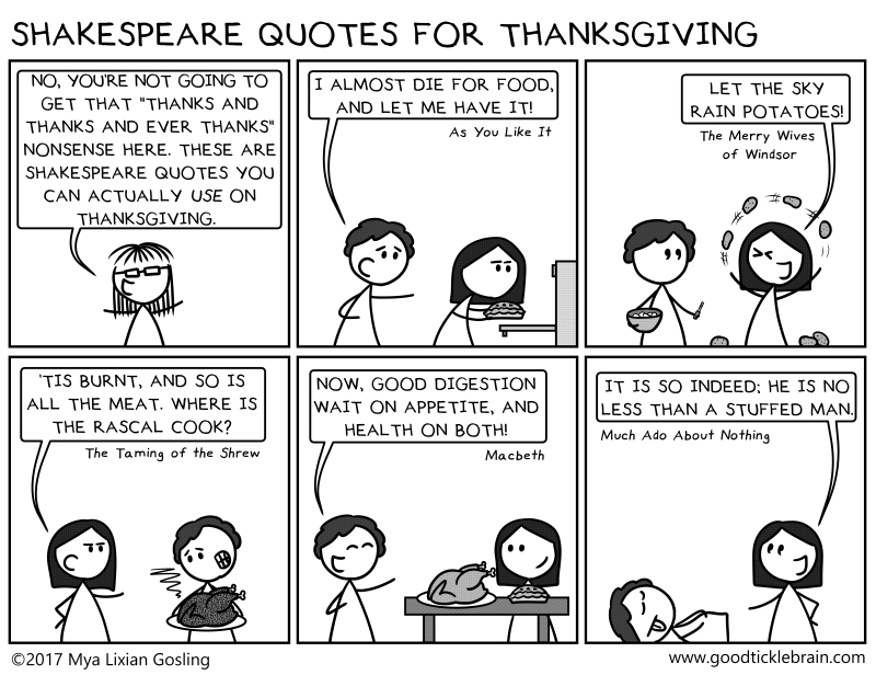 Shakespeare Quotes For Thanksgiving Good Tickle Brain
