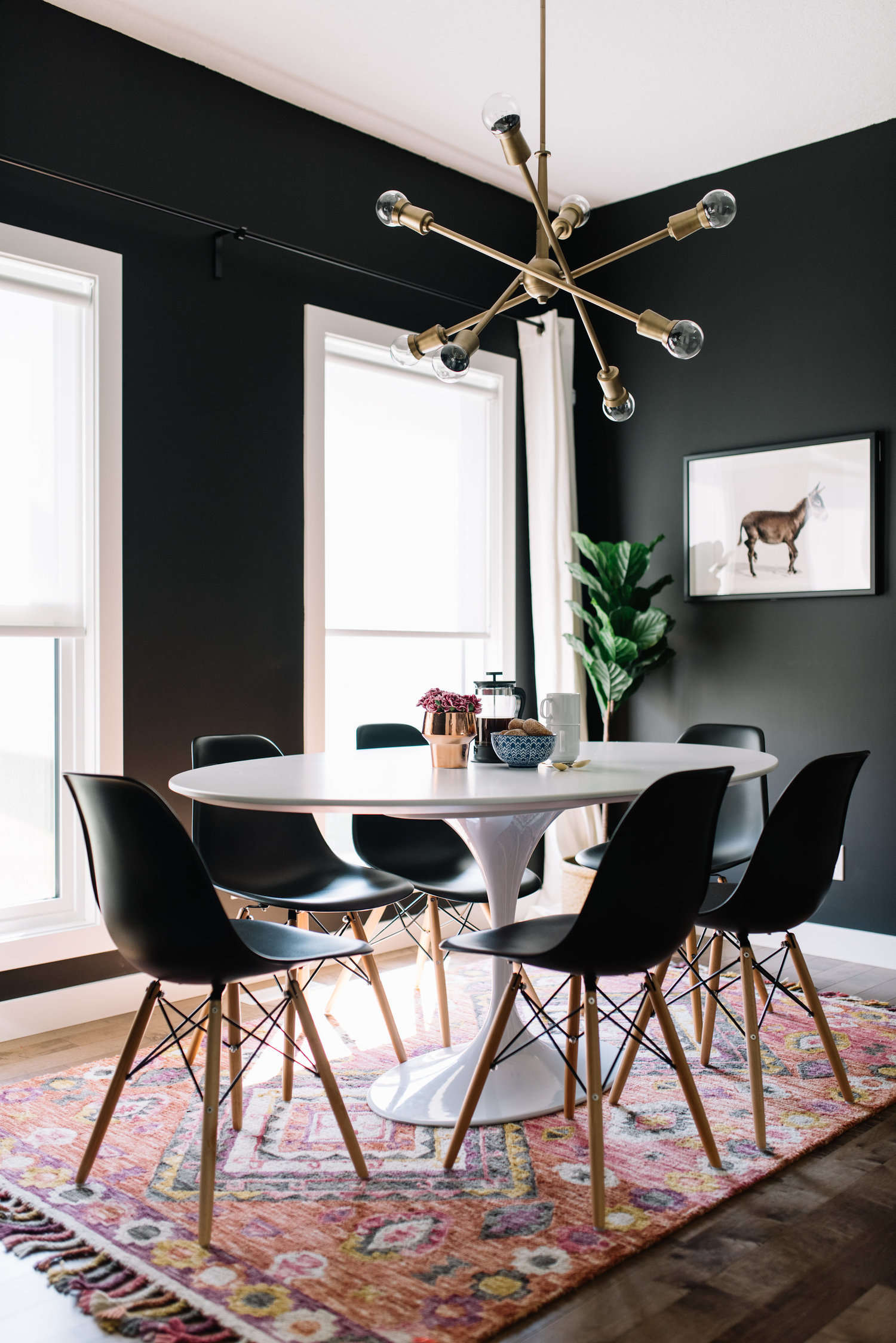 eclectic mid century modern dining room