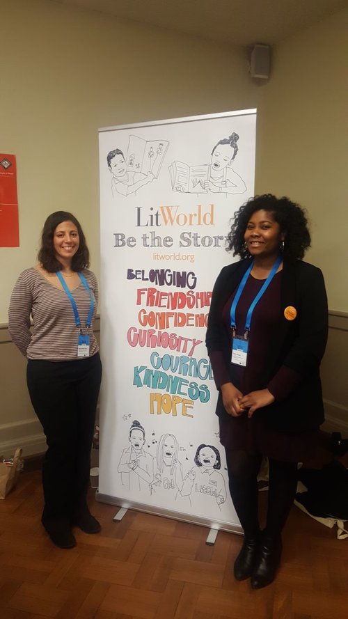  Ana and Amber at the World Literacy Summit. 