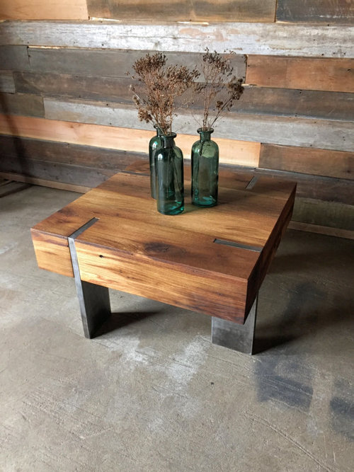 Small Square Modern Reclaimed Wood Coffee Table What We Make