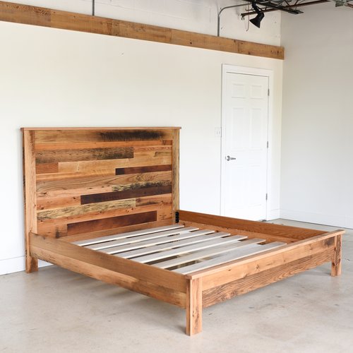 rustic reclaimed wood bed - what we make