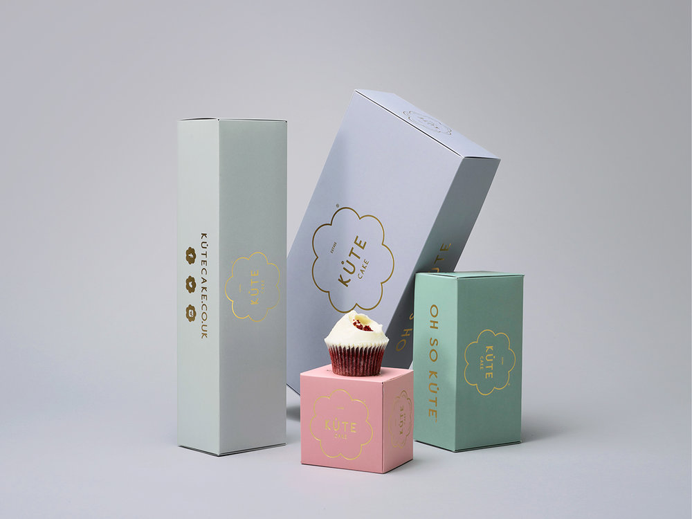 Download Kute Cake Artisan Cupcakes — The Dieline | Packaging ...