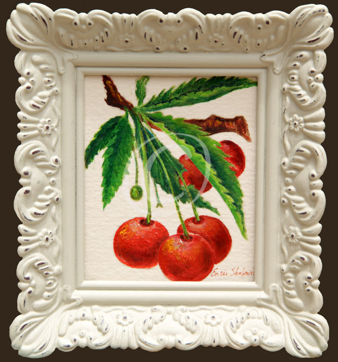 Cherries+on+A+Branch+Framed.jpg