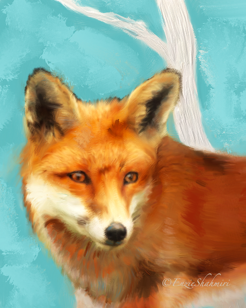 Red Fox Head Detail