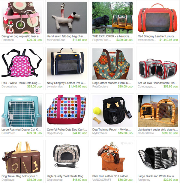 Dog Carriers on Etsy