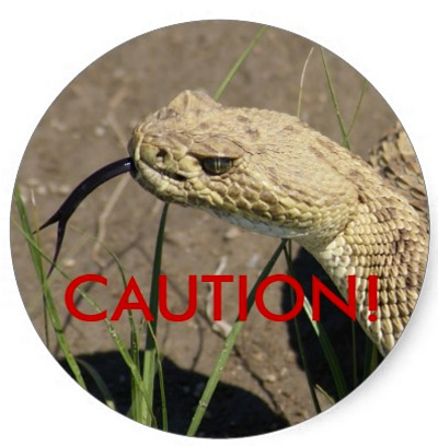 Klapperschlangen-Vorsicht