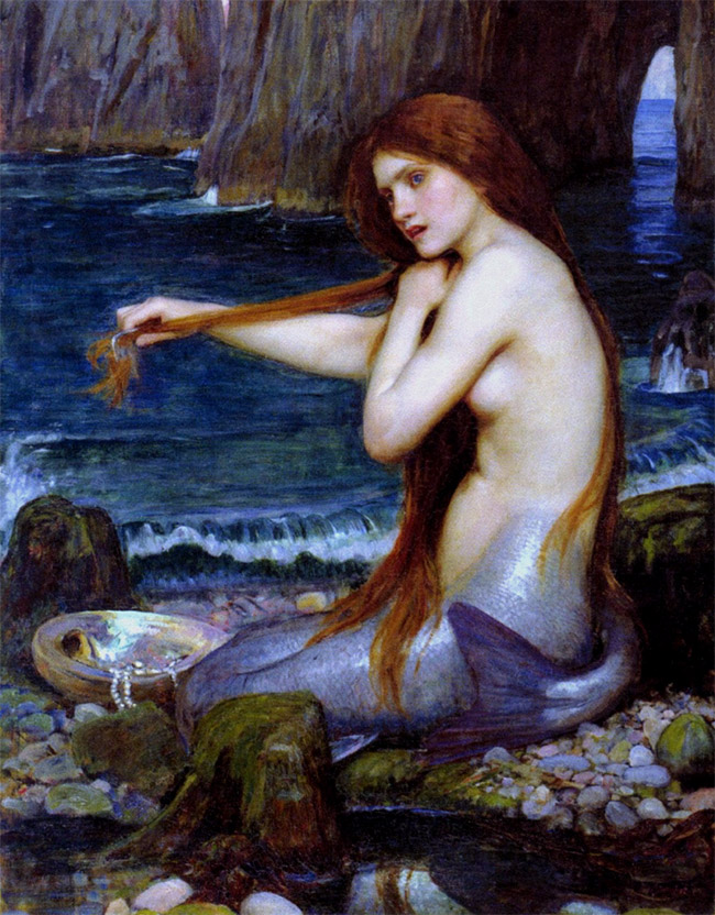 Waterhouse Mermaid Poster