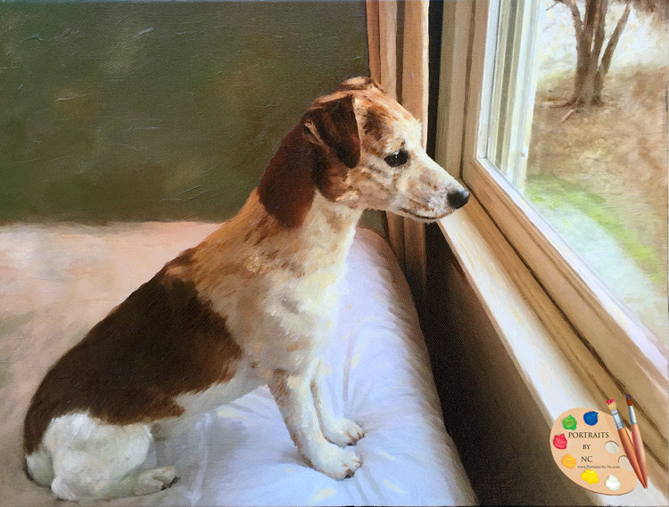 Jack Russell Painting by Portraits by Nc