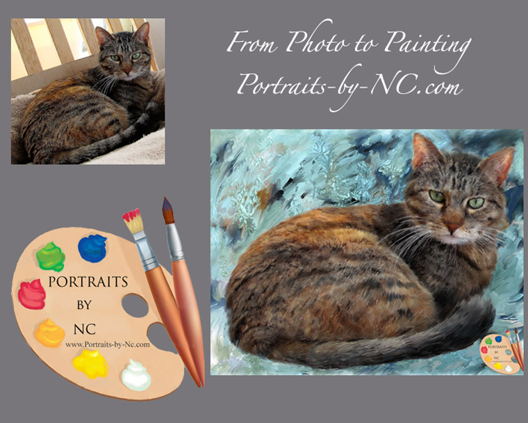 Cat Painting from Photo to Painting