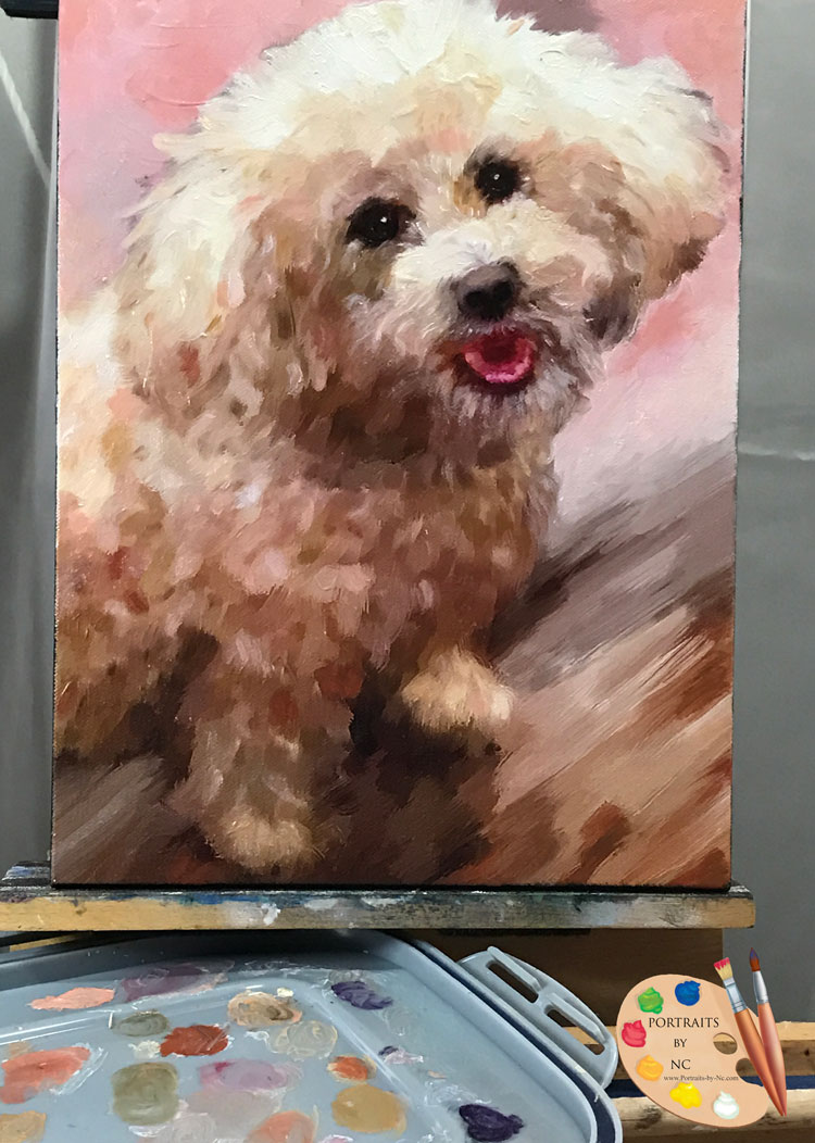 schnozzle on easel