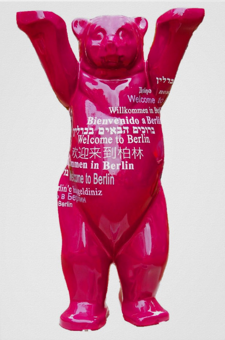 Willkommen bei Berlin Teddybär, Poster mit weißer Rückseite