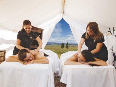 Couples Massage in Tent