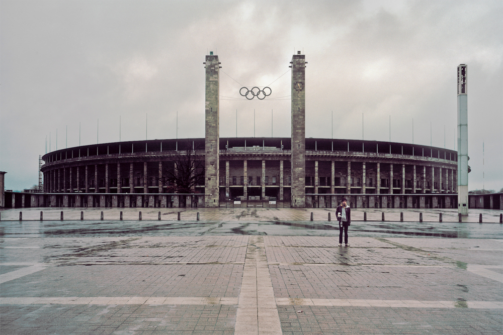 Grandma and I at the Olympiastadion in Berlin, 2011