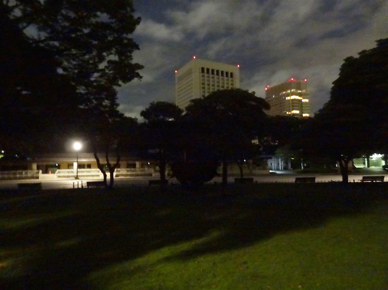 Nubé set up in the shadows in the Imperial Garden Tokoyo. Can you spot it?!