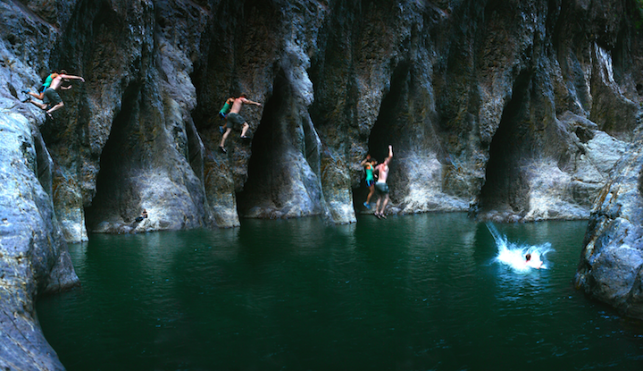  Juli and Richard Jumping the cliff! 