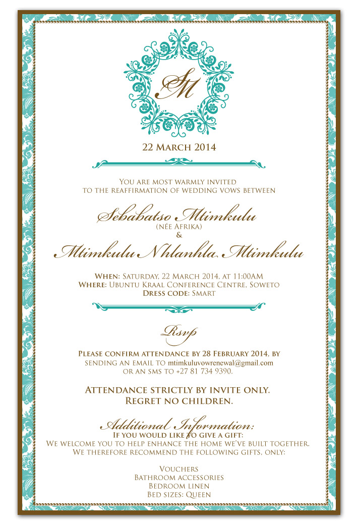 Johannesburg Wedding Invitations | Africa ido - Online ...