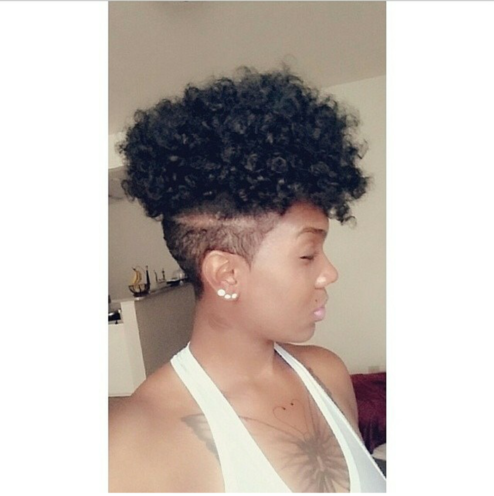 undercut hairstyle on natural hair
