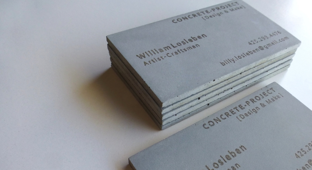 Concrete Business Cards - Design Decoration