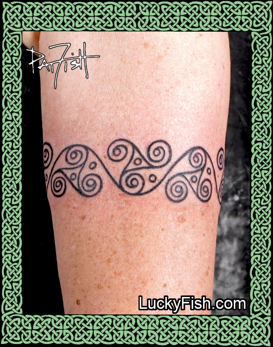 La Tene Wave Spirals Tattoo — LuckyFish, Inc. and Tattoo Santa Barbara