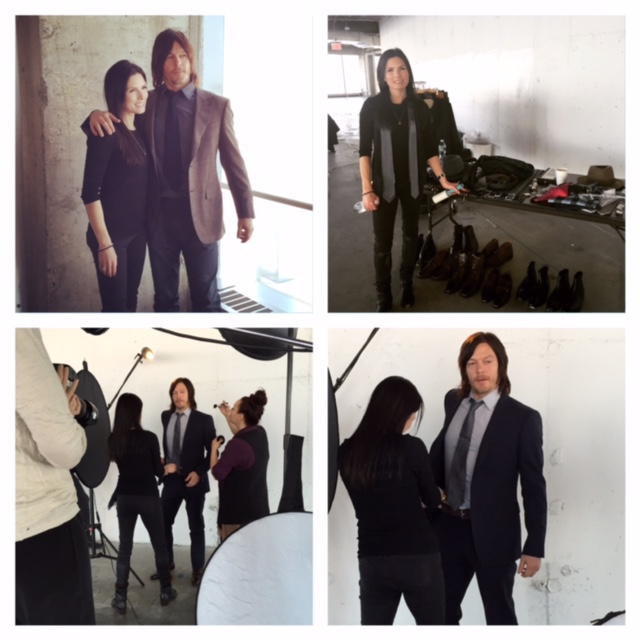                                                         On set with Norman Reedus. 