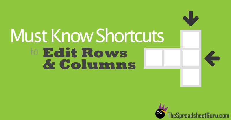Select row shortcut excel file