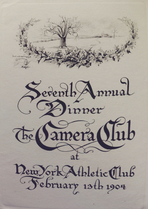 The Seventh Annual Dinner, The Camera Club. Inside menu right.