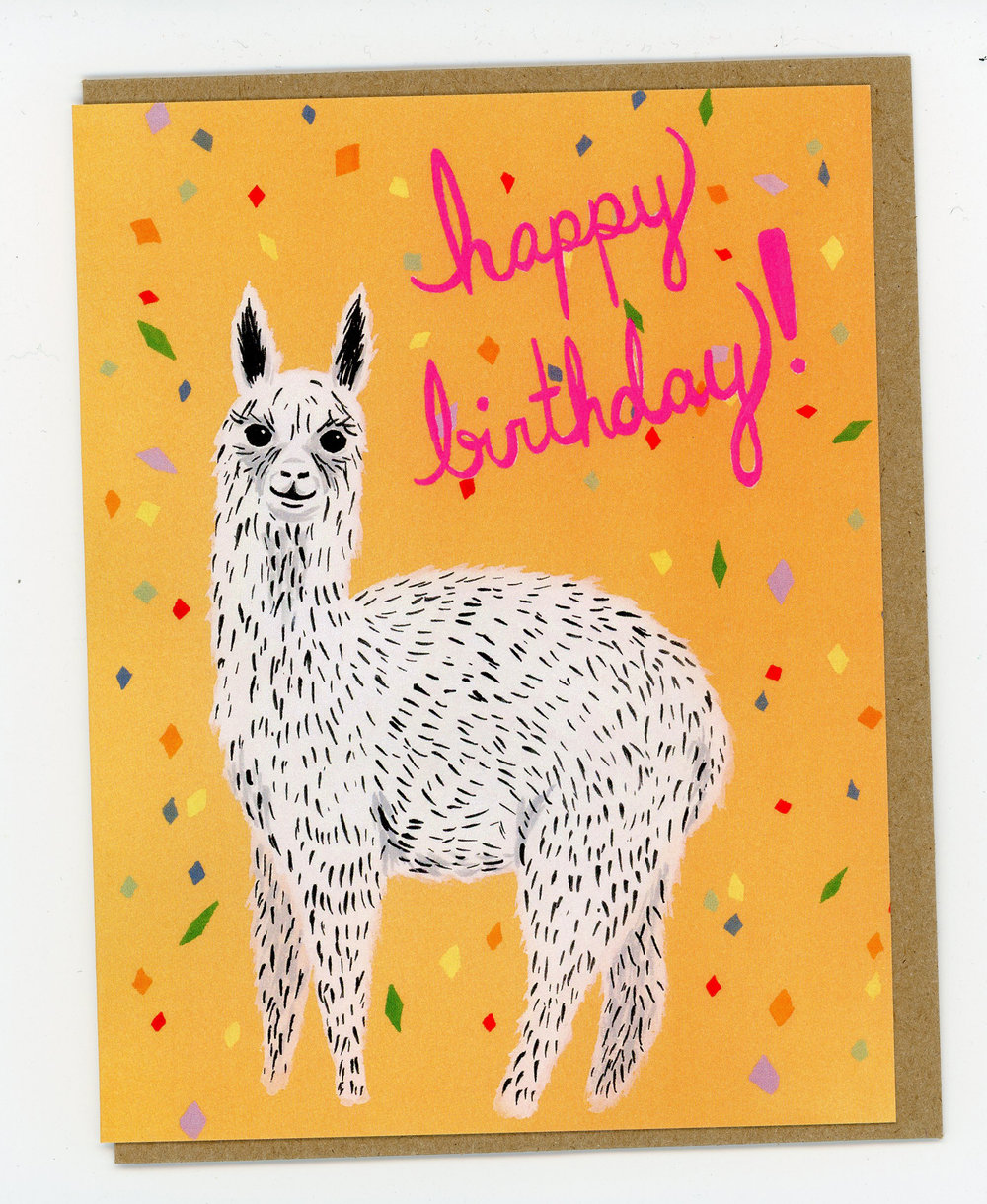 Pildiotsingu alpaca birthday card tulemus