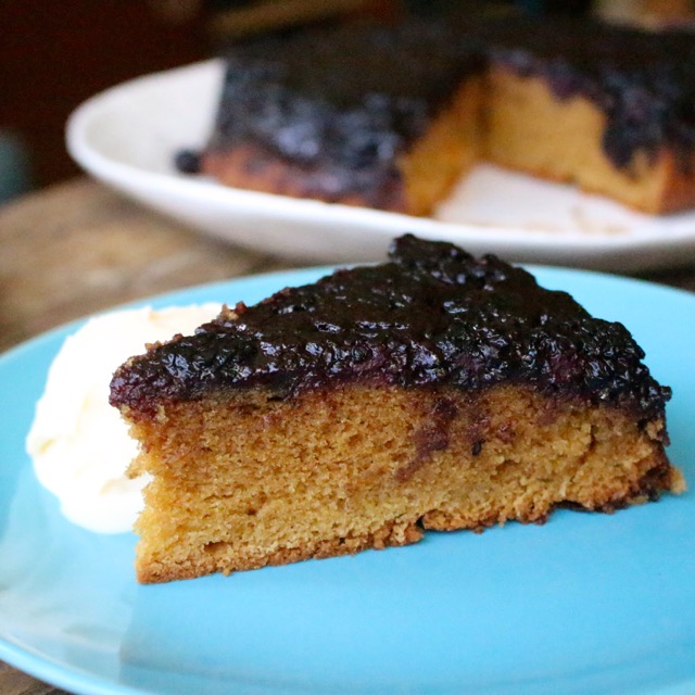 Blackberry Upside-Down Cake with Red Wine Caramel