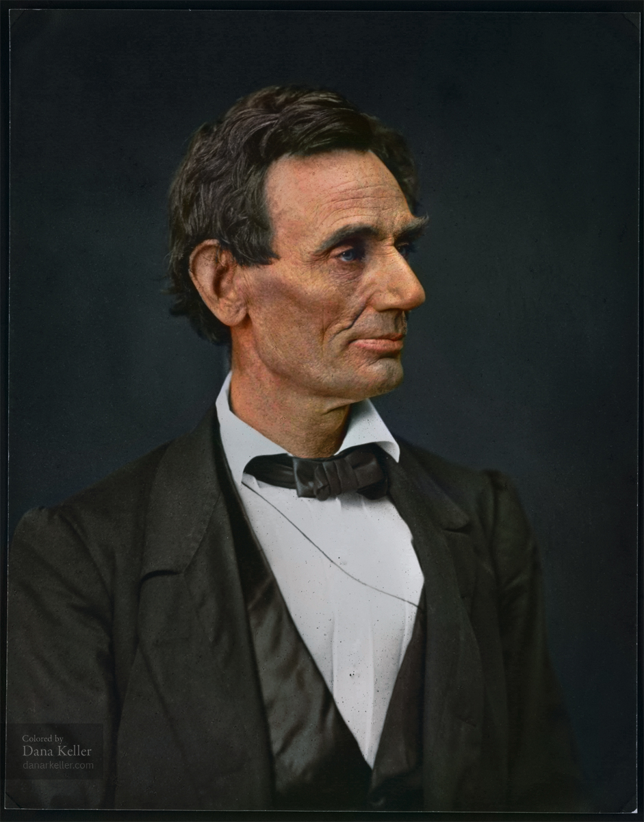 What color were Abraham Lincoln's eyes?