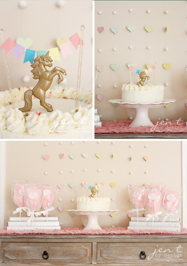 Unicorn Birthday Party Ideas - Unicorn Cake - JenTbyDesign.com
