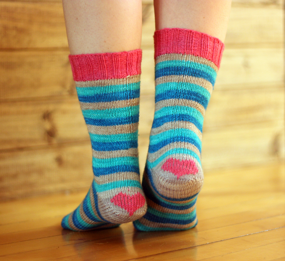 self striped sock pattern