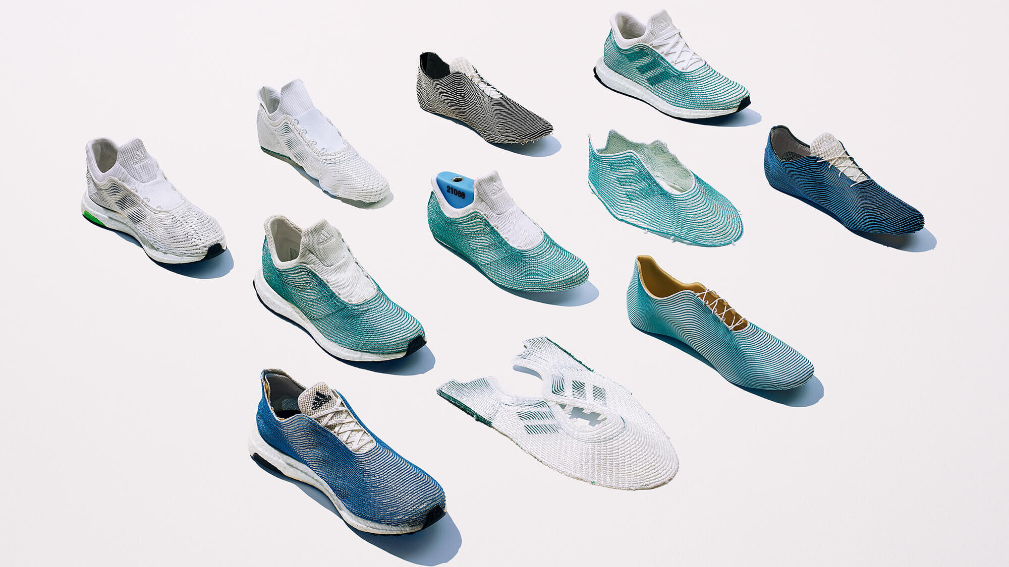 sports shoes from ocean waste
