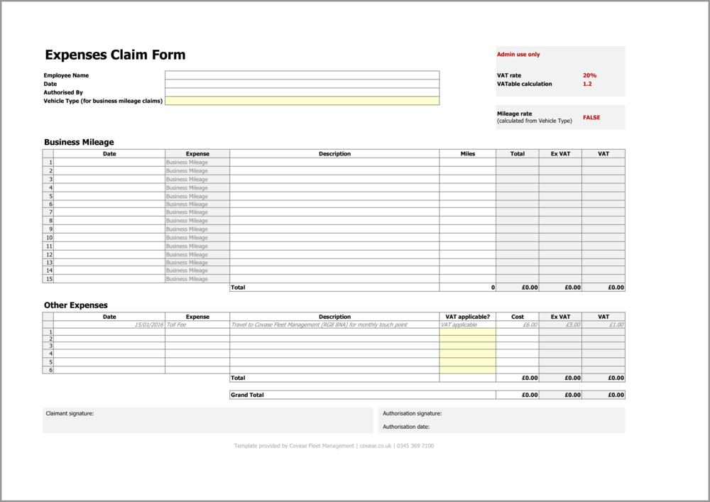 Free+Expenses+Claim+Form+Excel+Template+Download