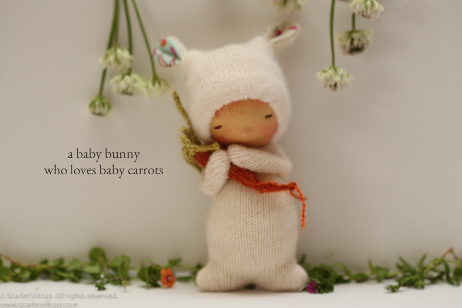 Baby Bunny, a 4" Yummy Tummy Baby Elfcup