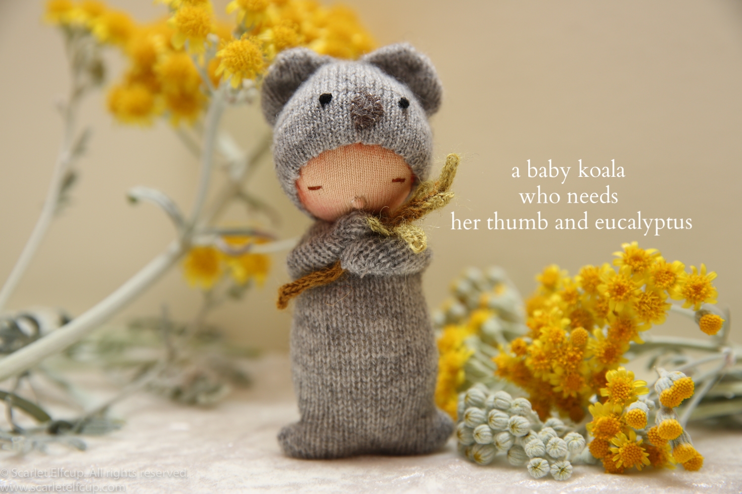 Baby Koala, a 4" Yummy Tummy Baby Elfcup