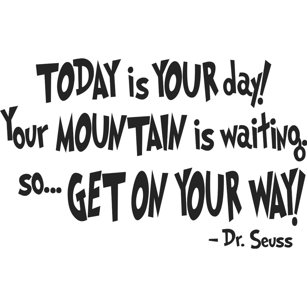 Dr Seuss TODAY iS YOUR day live your bucket list